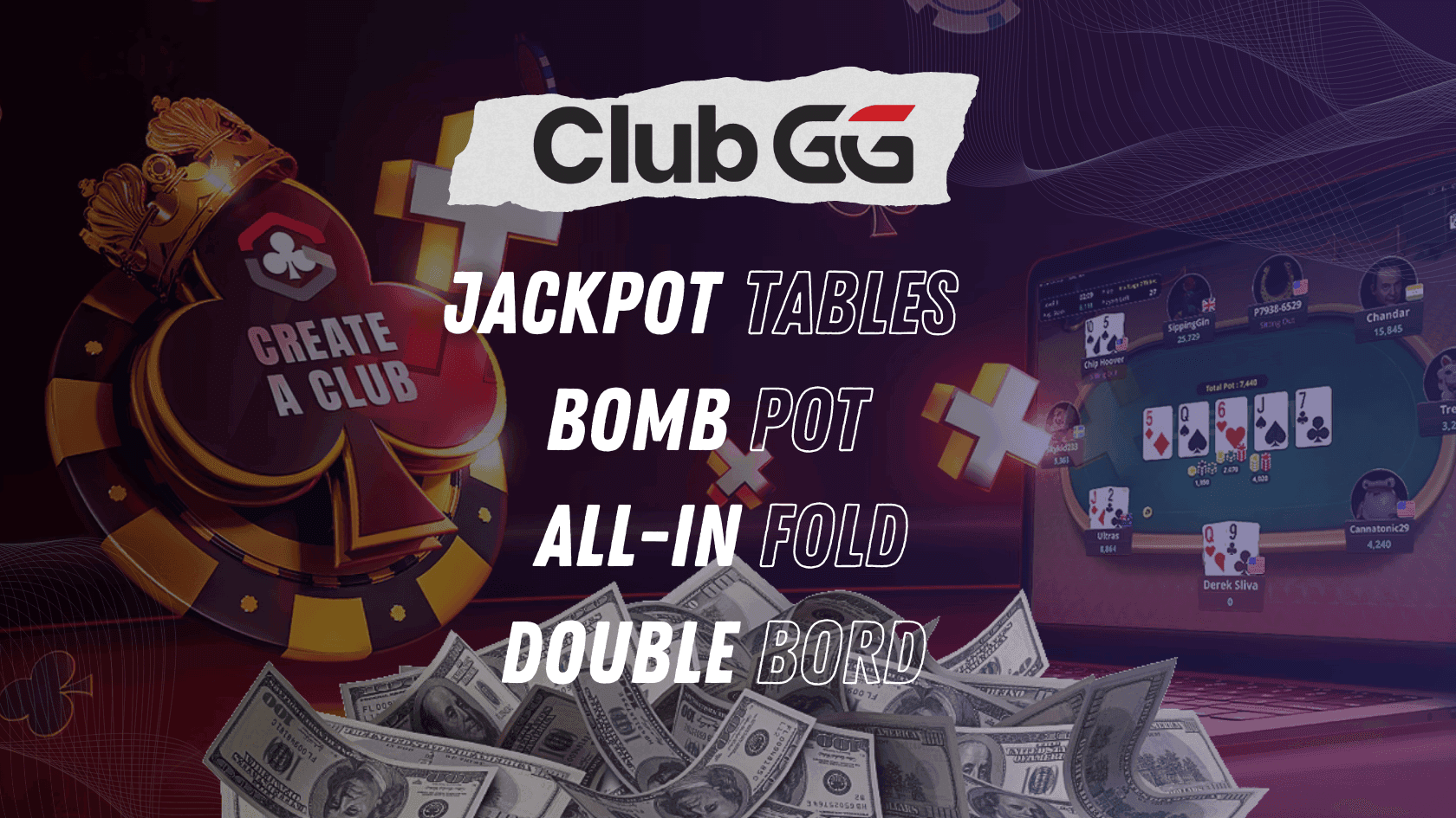 Different poker table formats at ClubGG - how to play poker online for money. Strategies, tips and rakeback