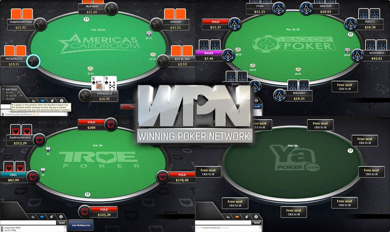 Столы рума Black Chip Poker (BCP) в сети WPN (Winning Poker Network) 