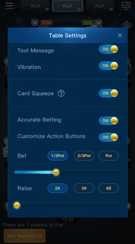 X-Poker table settings, the best online poker platform. CC Poker Room Club