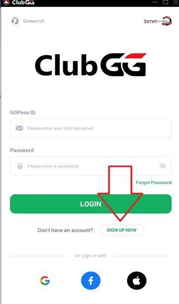 Instructions create an account start playing in the ClubGG 1.jpg