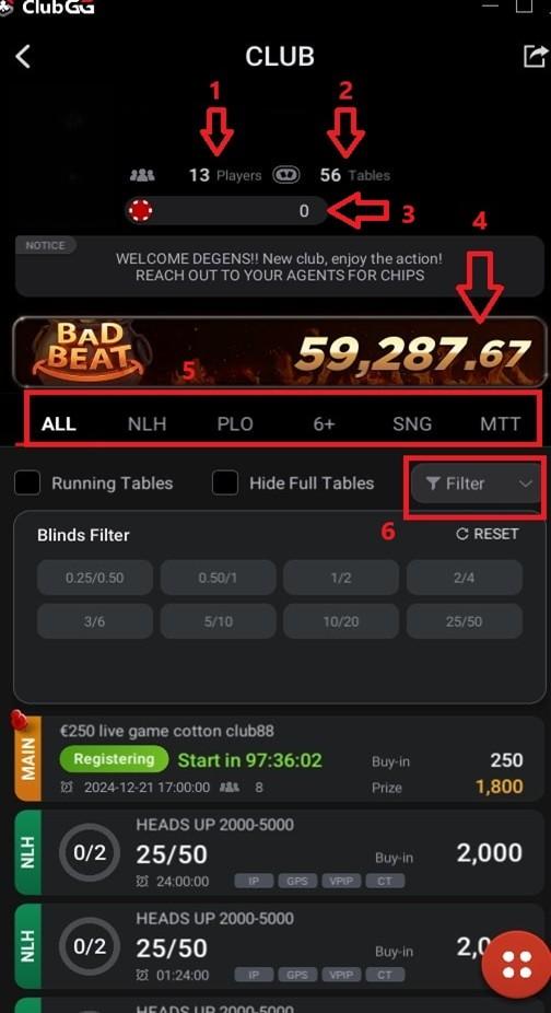 Instructions create an account start playing in the ClubGG 17.jpg